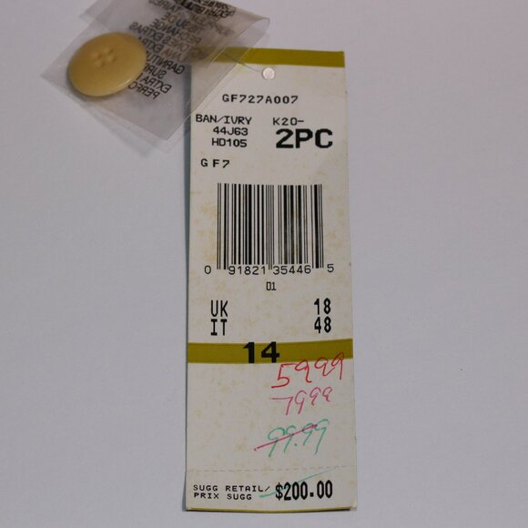 Vintage Evan-Picone 2-Piece Cream Suit with Jacket and Skirt Size 14 - Picture 6 of 15